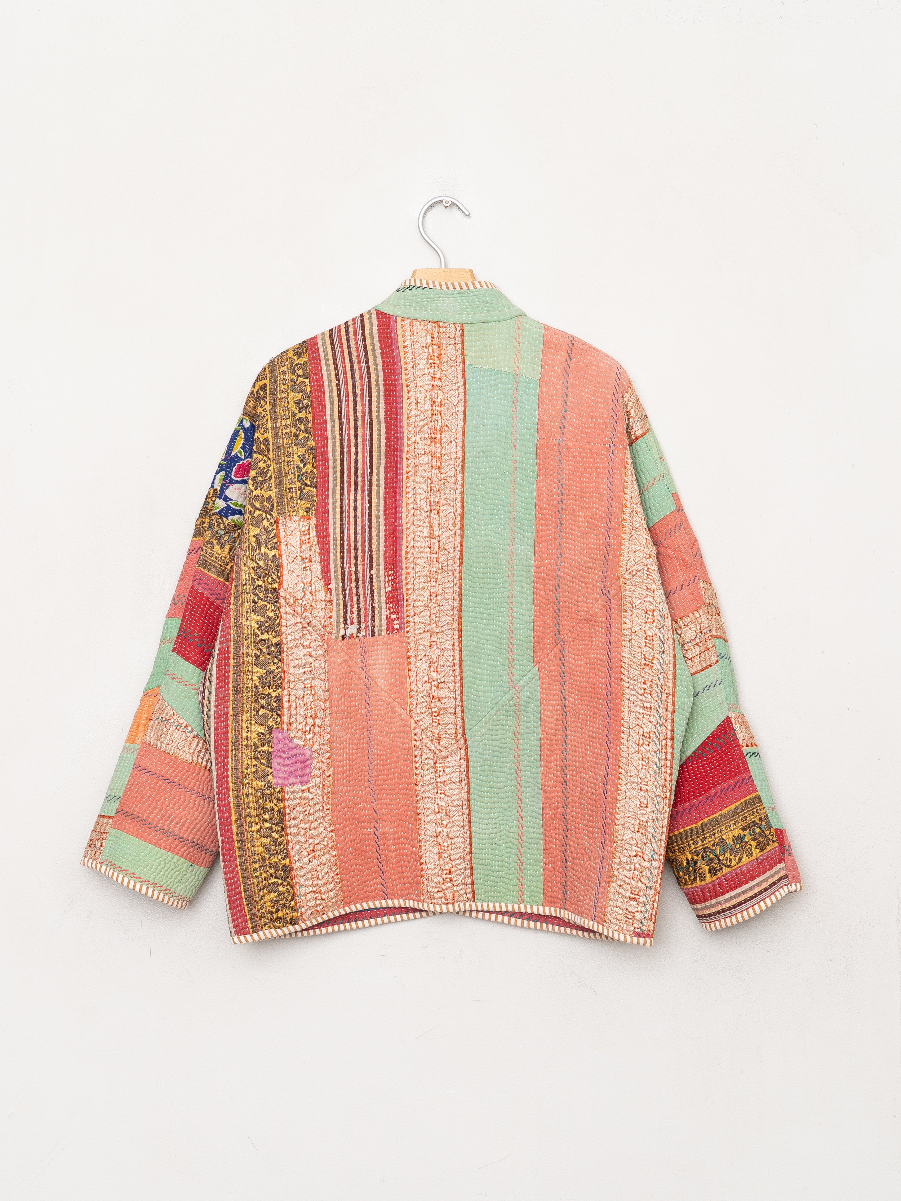 The Ladhiya Quilted Patchwork Kantha Jacket