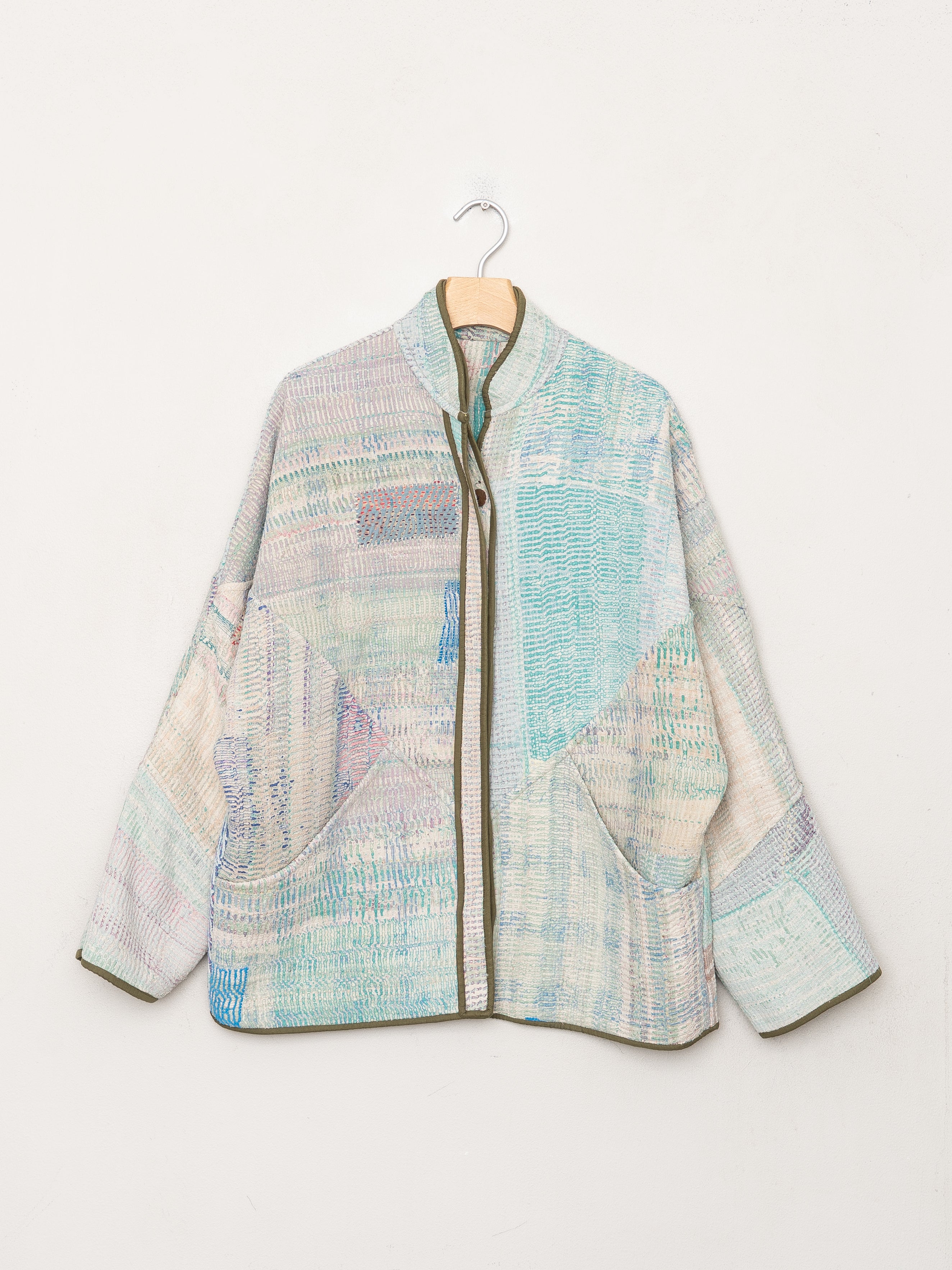 The Ladhiya Quilted Patchwork Kantha Jacket