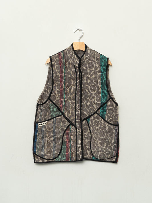 The Ladhiya Quilted Plant Dyed Kantha Vest