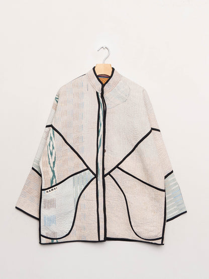 The Narmada Quilted Patchwork Kantha Jacket