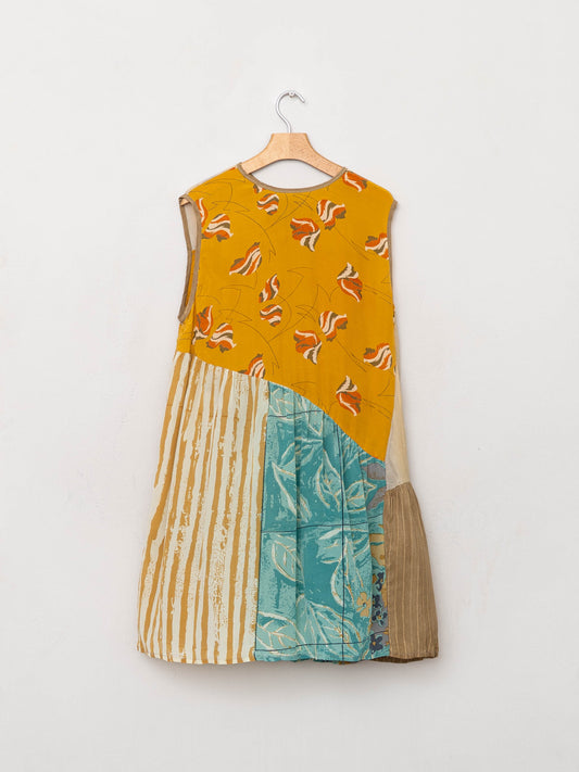 The Anan Short Dress  - Medium / Large - Upcycled Silk
