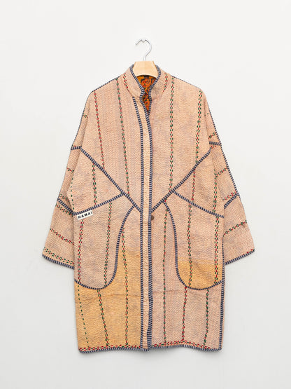 The Sai Quilted Patchwork Kantha Coat