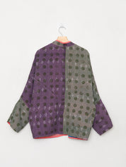 The Ishani Quilted Indigo Kantha Jacket