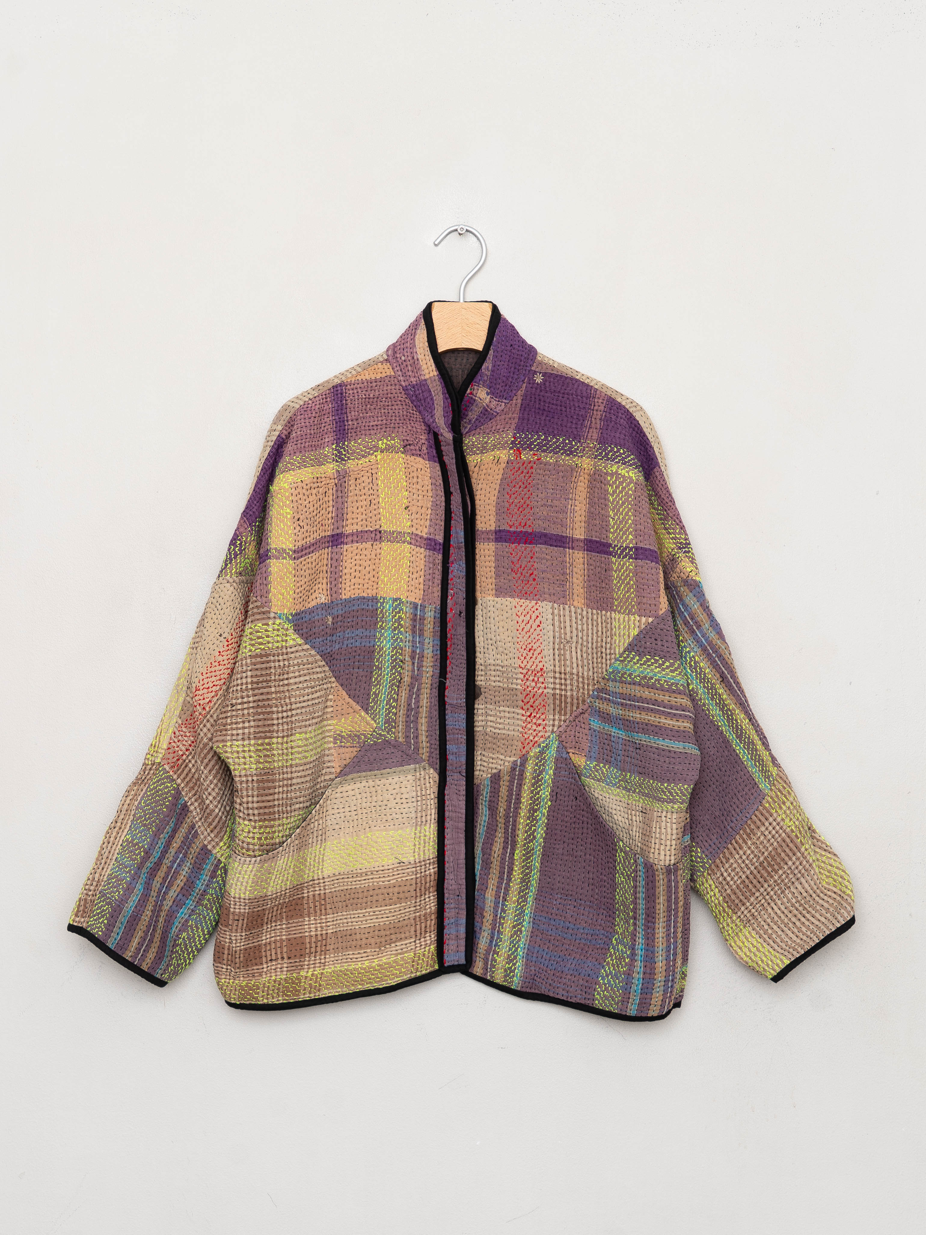 The Ladhiya Quilted Patchwork Kantha Jacket