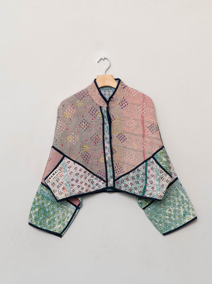 The Kaira Cropped Patchwork Jacket Wholesale