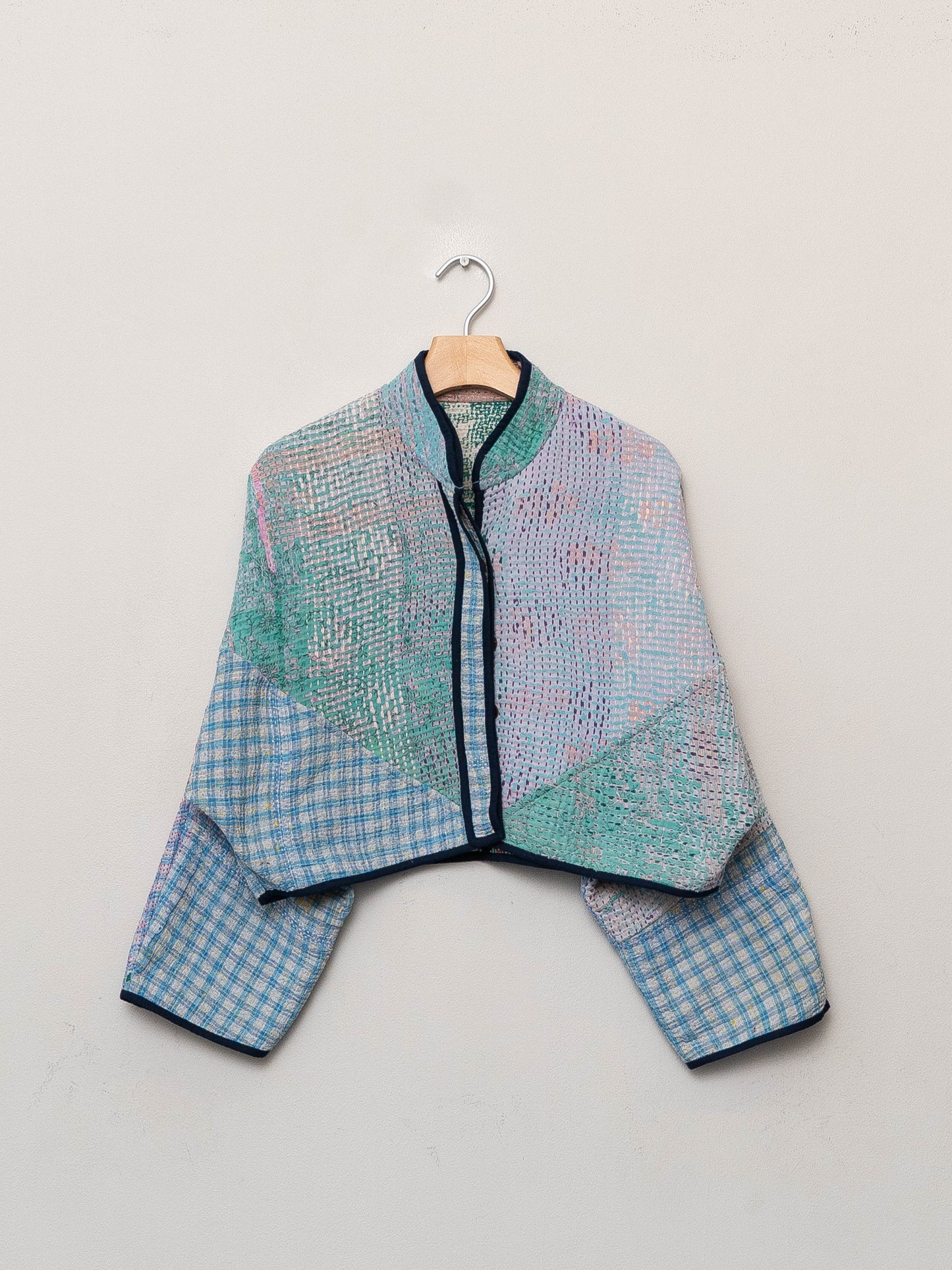 The Kaira Cropped Patchwork Jacket Wholesale