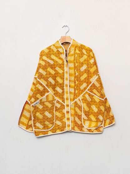 The Ladhiya Quilted Patchwork Kantha Jacket