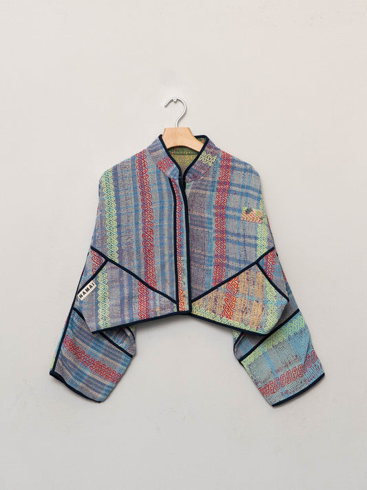 The Kaira Cropped Patchwork Jacket Wholesale