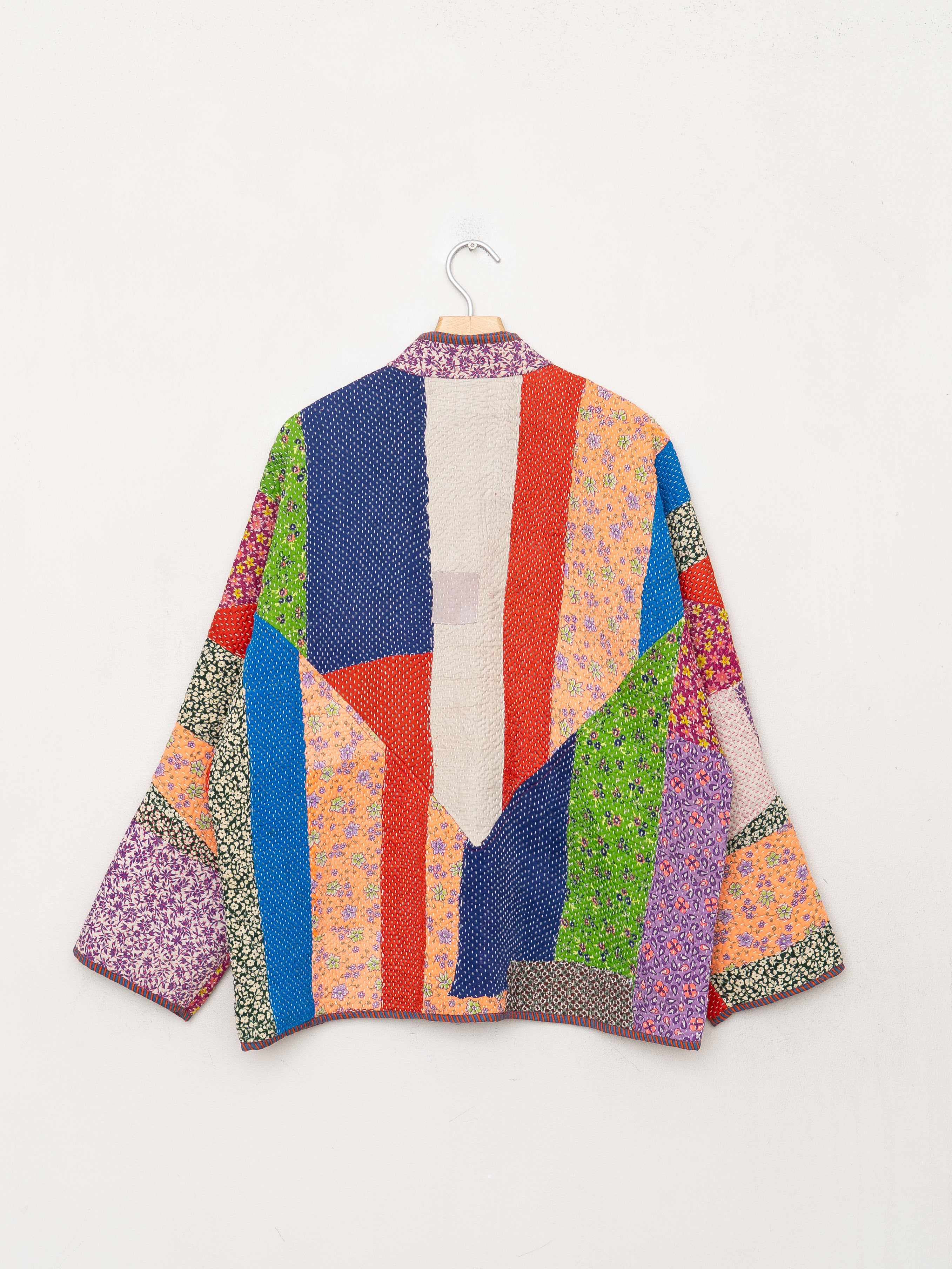 The Ladhiya Quilted Patchwork Kantha Jacket