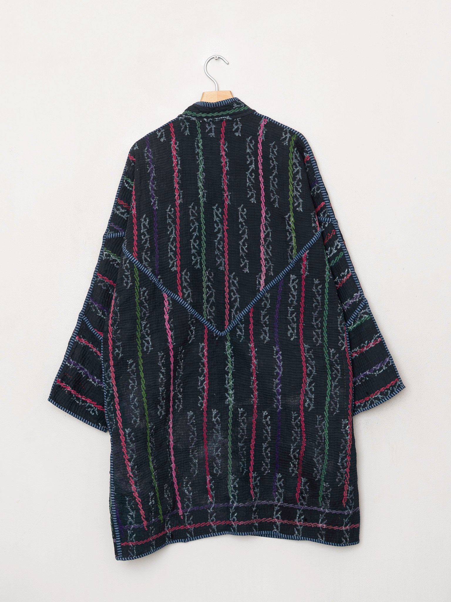 The Sai Quilted Indigo Kantha Coat