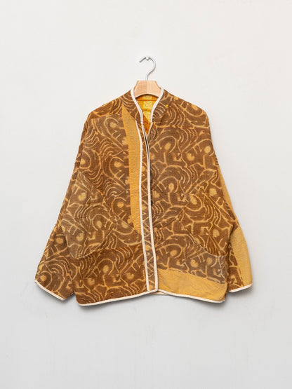 The Ladhiya Quilted Patchwork Kantha Jacket