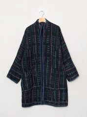 The Sai Quilted Indigo Kantha Coat