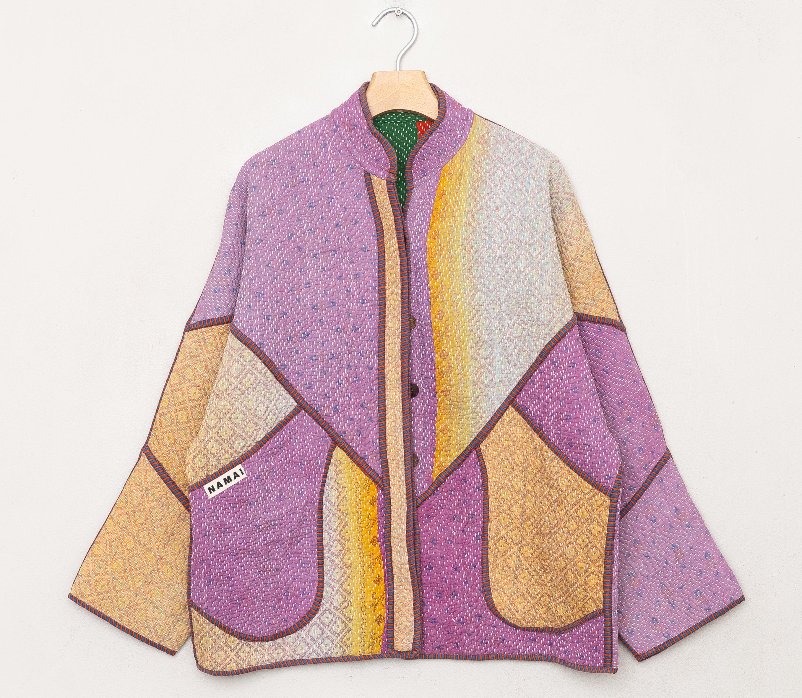 The Ladhiya Quilted Patchwork Kantha Jacket