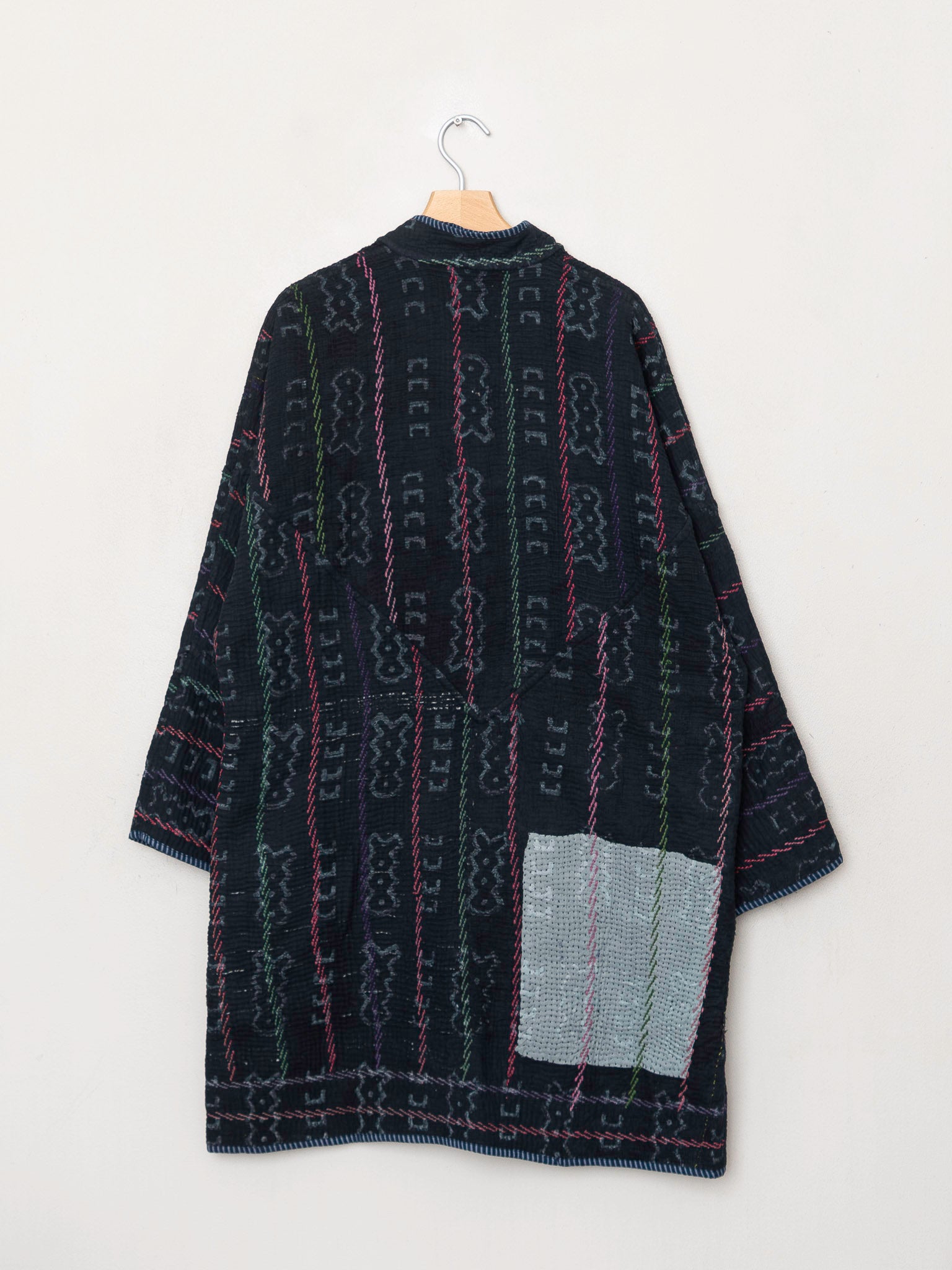 The Sai Quilted Indigo Kantha Coat