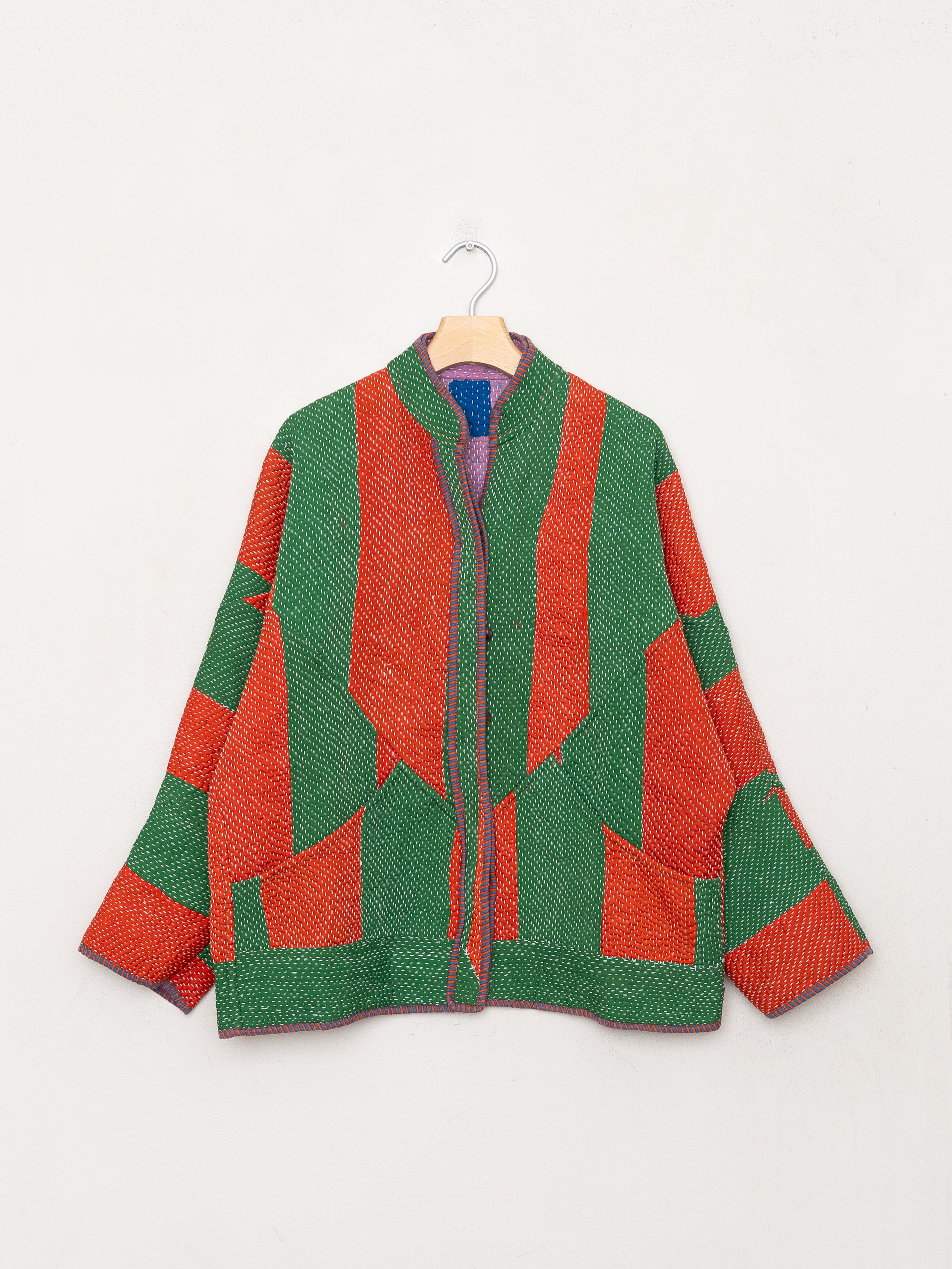 The Ladhiya Quilted Patchwork Kantha Jacket