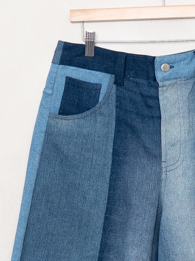 The Bindu Denim Bermuda Culotte Pant - Medium