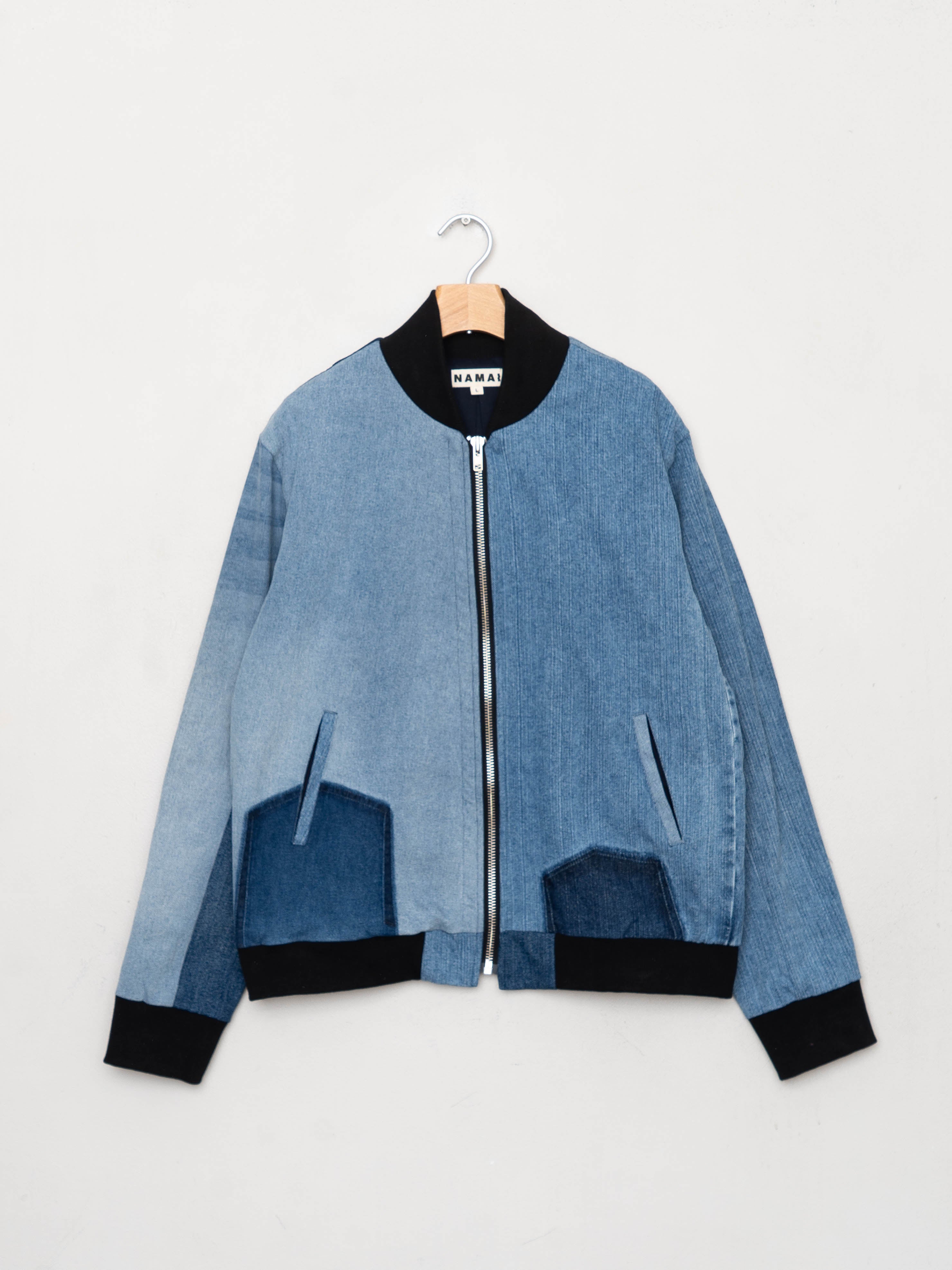 The Veda Denim Bomber Jacket - Large