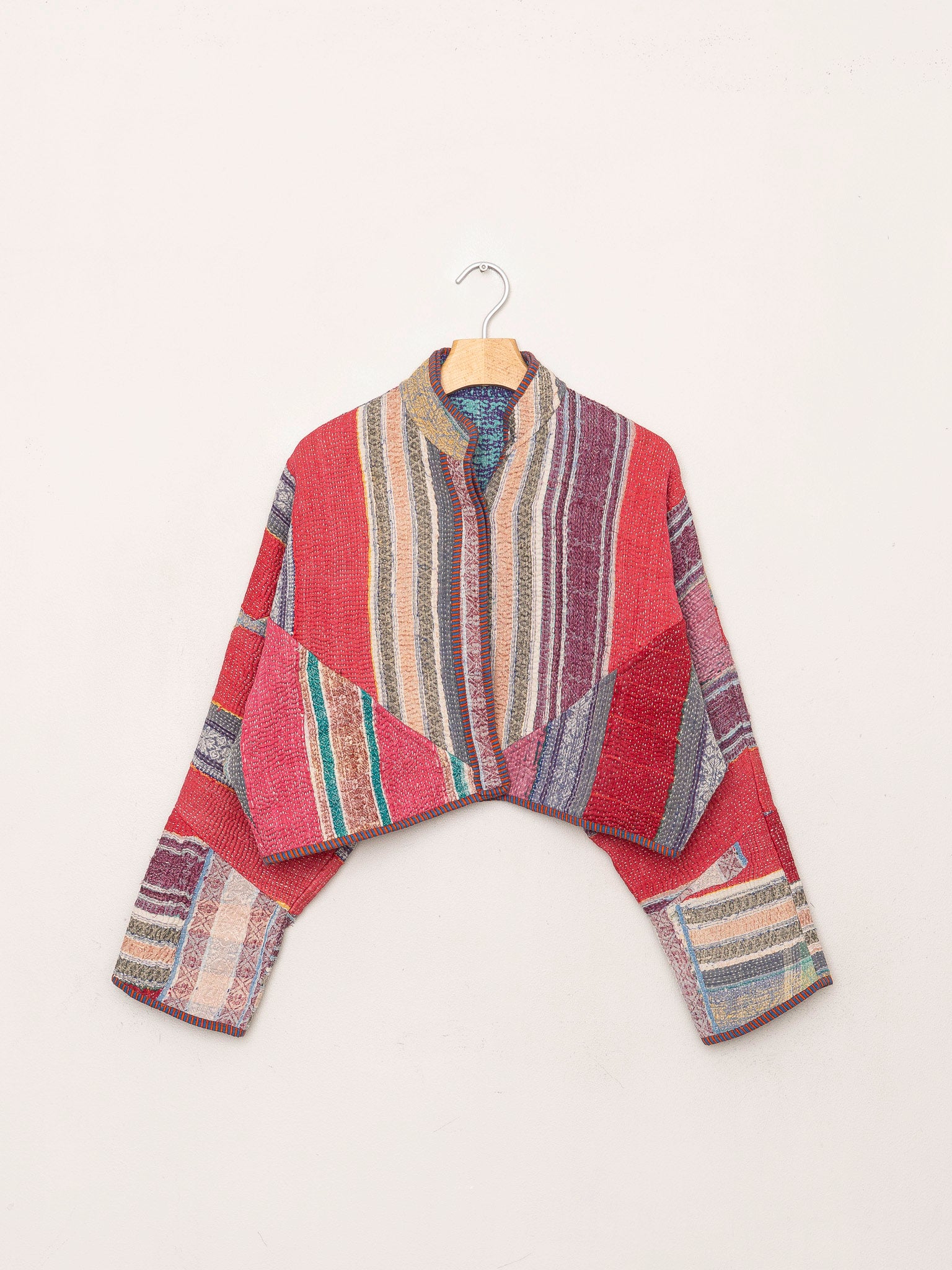 The Kaira Cropped Quilted Patchwork Kantha Jacket Wholesale