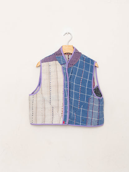 The Kaira Quilted Patchwork Kantha Vest