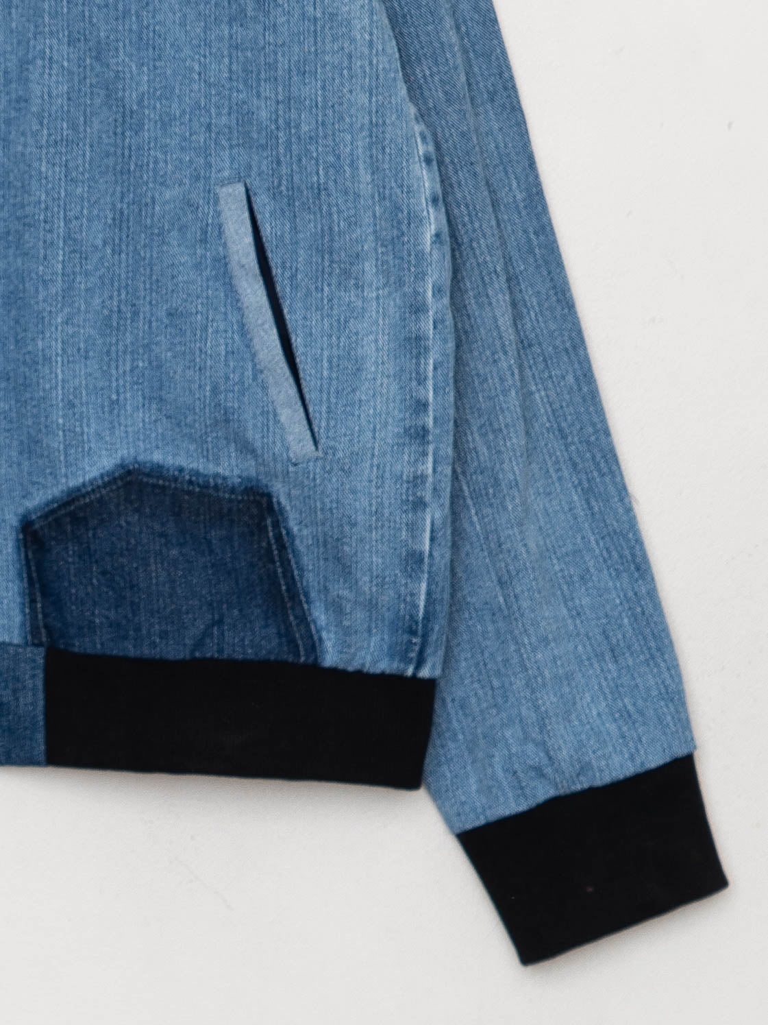 The Veda Denim Bomber Jacket - Large