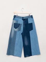The Bindu Denim Bermuda Culotte Pant - Medium