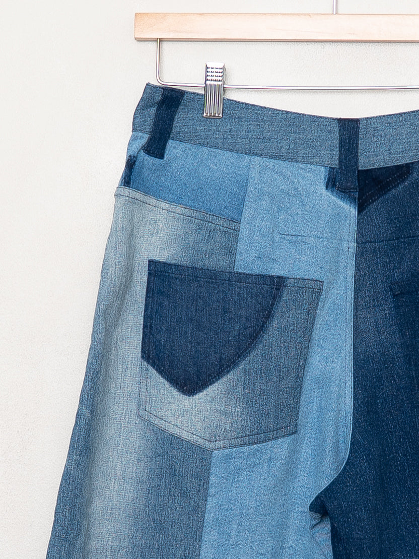 The Bindu Denim Bermuda Culotte Pant - Medium