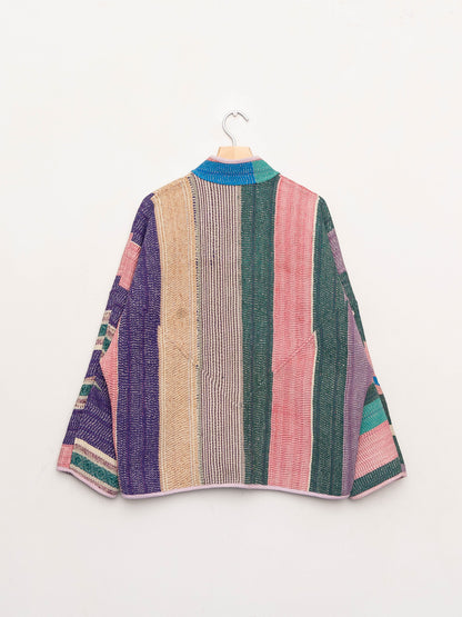 The Ladhiya Quilted Patchwork Kantha Jacket