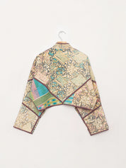 The Kaira Cropped Quilted Patchwork Kantha Jacket