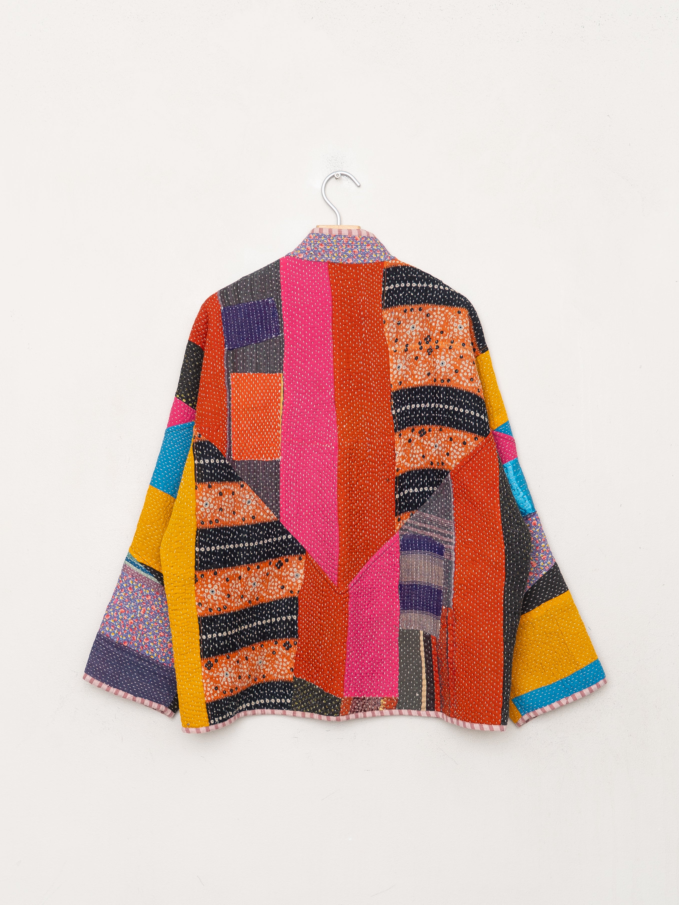 The Ladhiya Quilted Patchwork Kantha Jacket