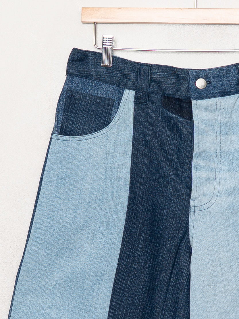 The Bindu Denim Bermuda Culotte Pant - Medium