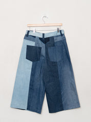 The Bindu Denim Bermuda Culotte Pant - Medium