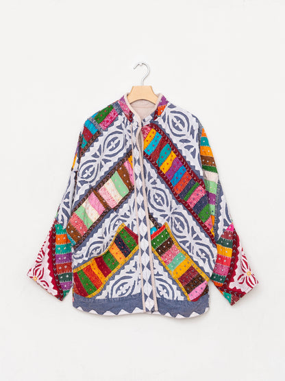 The Ishani Suzani Cut Out Kantha Jacket