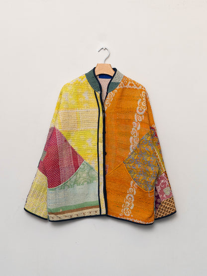 The Ladhiya Quilted Patchwork Kantha Jacket