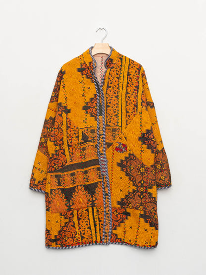 The Sai Quilted Patchwork Kantha Coat