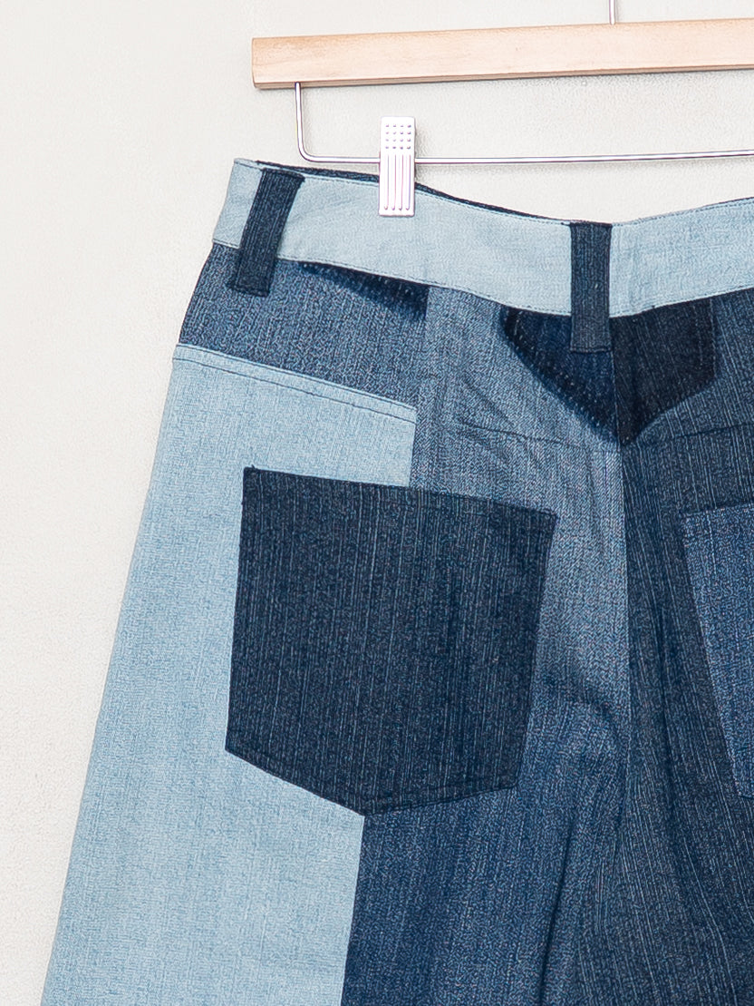 The Bindu Denim Bermuda Culotte Pant - Medium