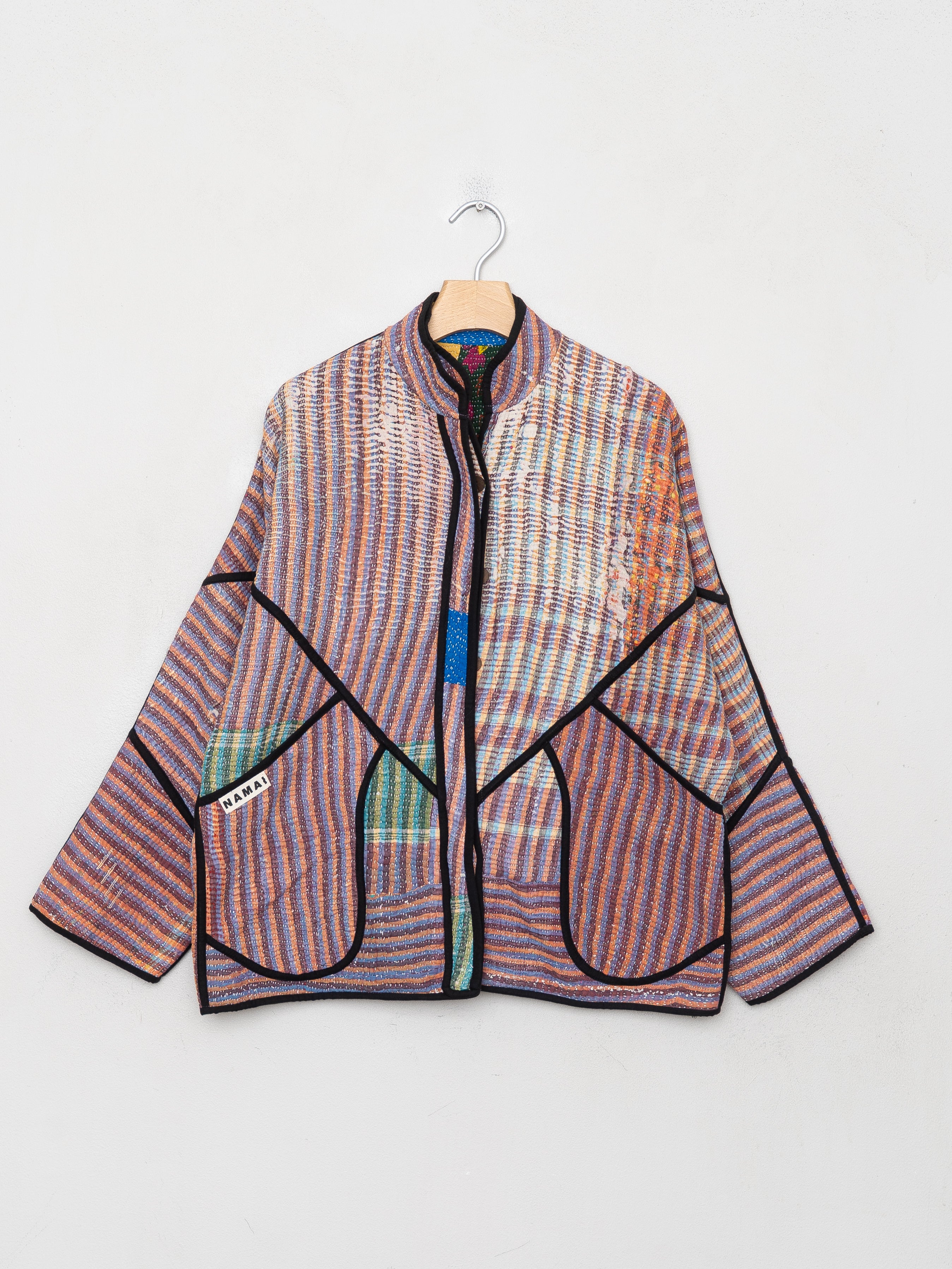 The Ladhiya Quilted Patchwork Kantha Jacket