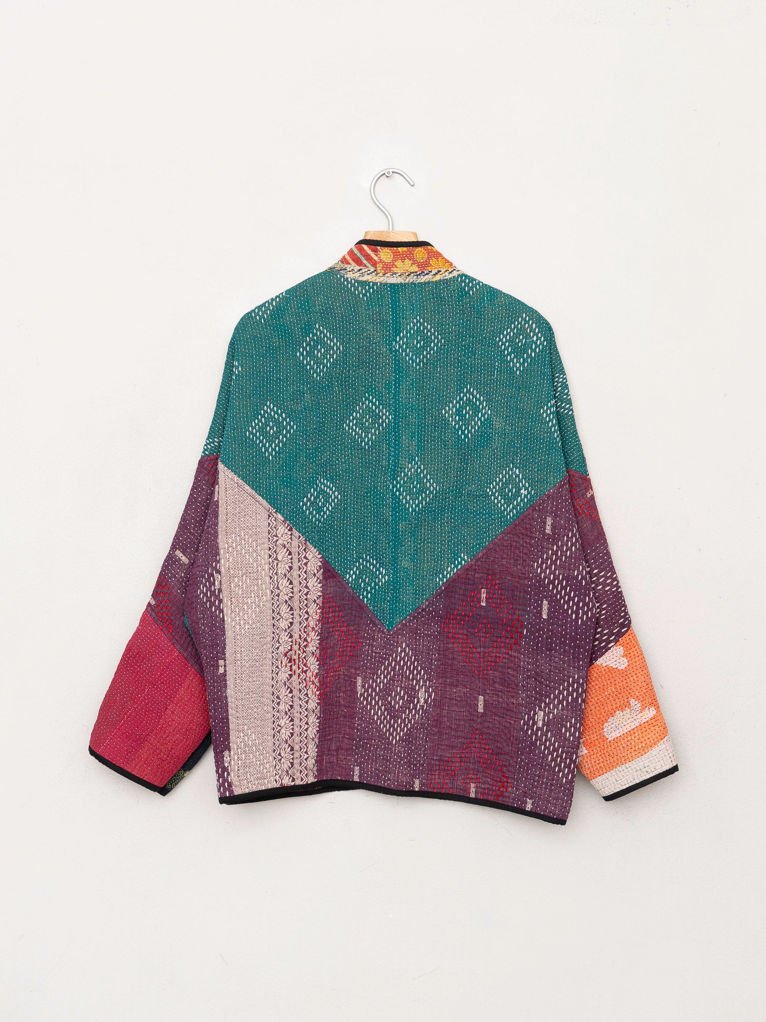 The Ladhiya Quilted Patchwork Kantha Jacket