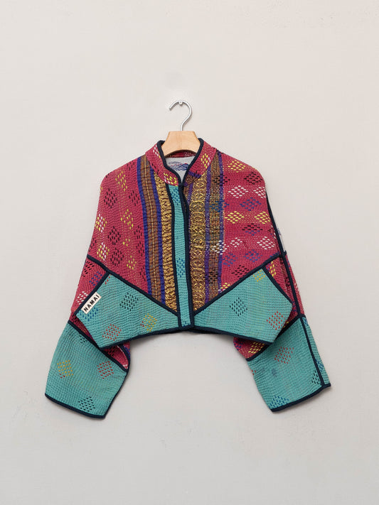 The Kaira Cropped Patchwork Jacket Wholesale