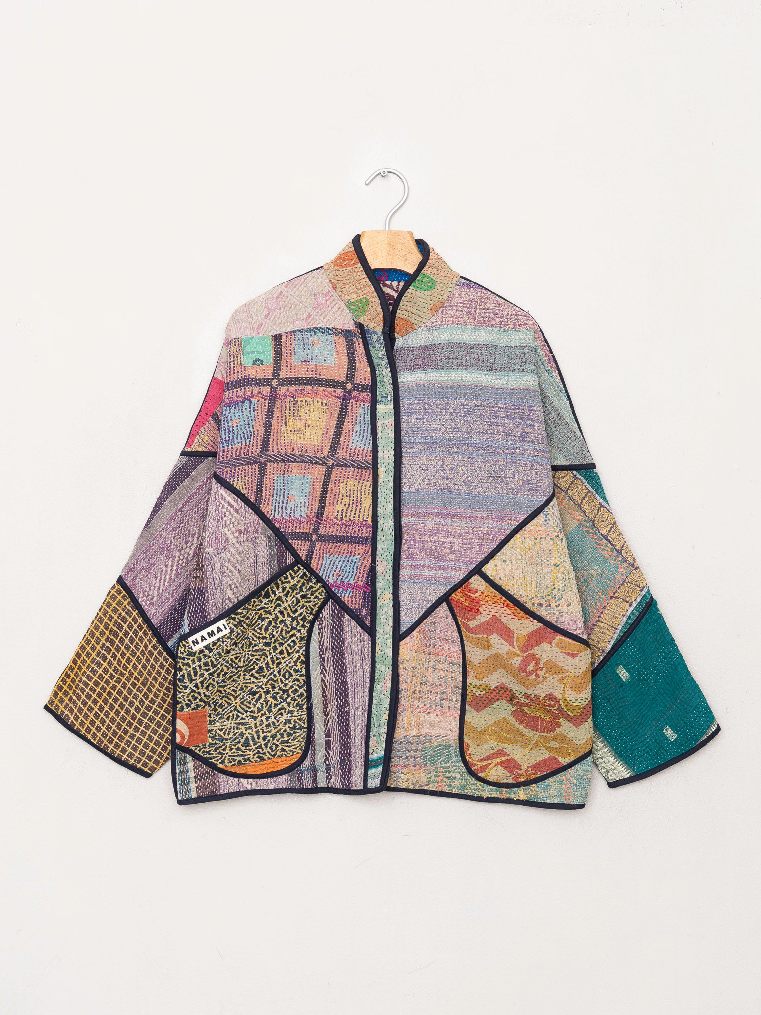 The Ladhiya Quilted Patchwork Kantha Jacket