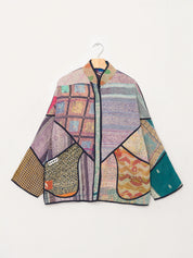 The Ladhiya Quilted Patchwork Kantha Jacket