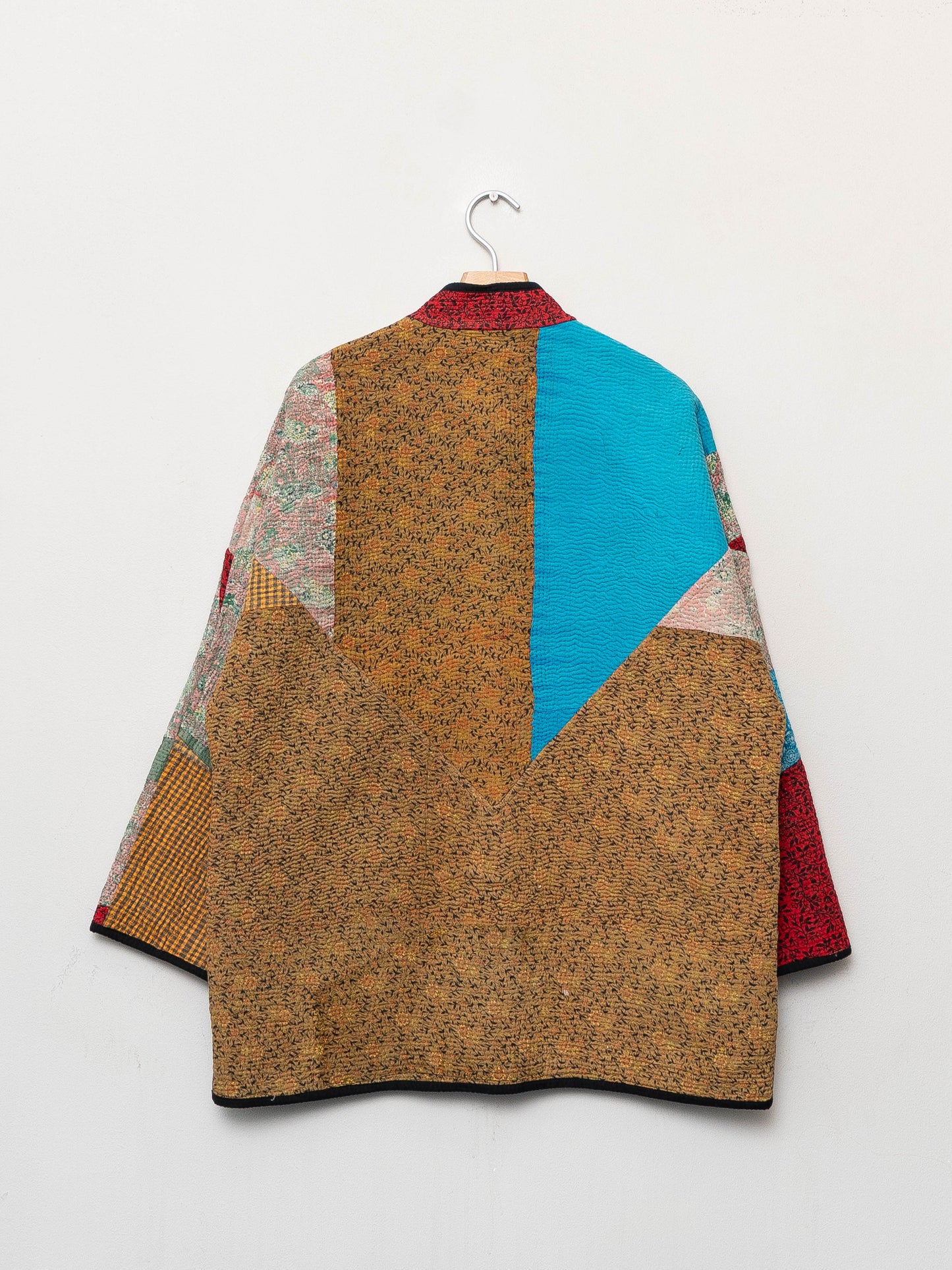 The Narmada Quilted Patchwork Kantha Jacket