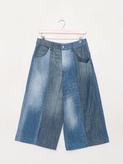 The Bindu Denim Bermuda Culotte Pant - Small