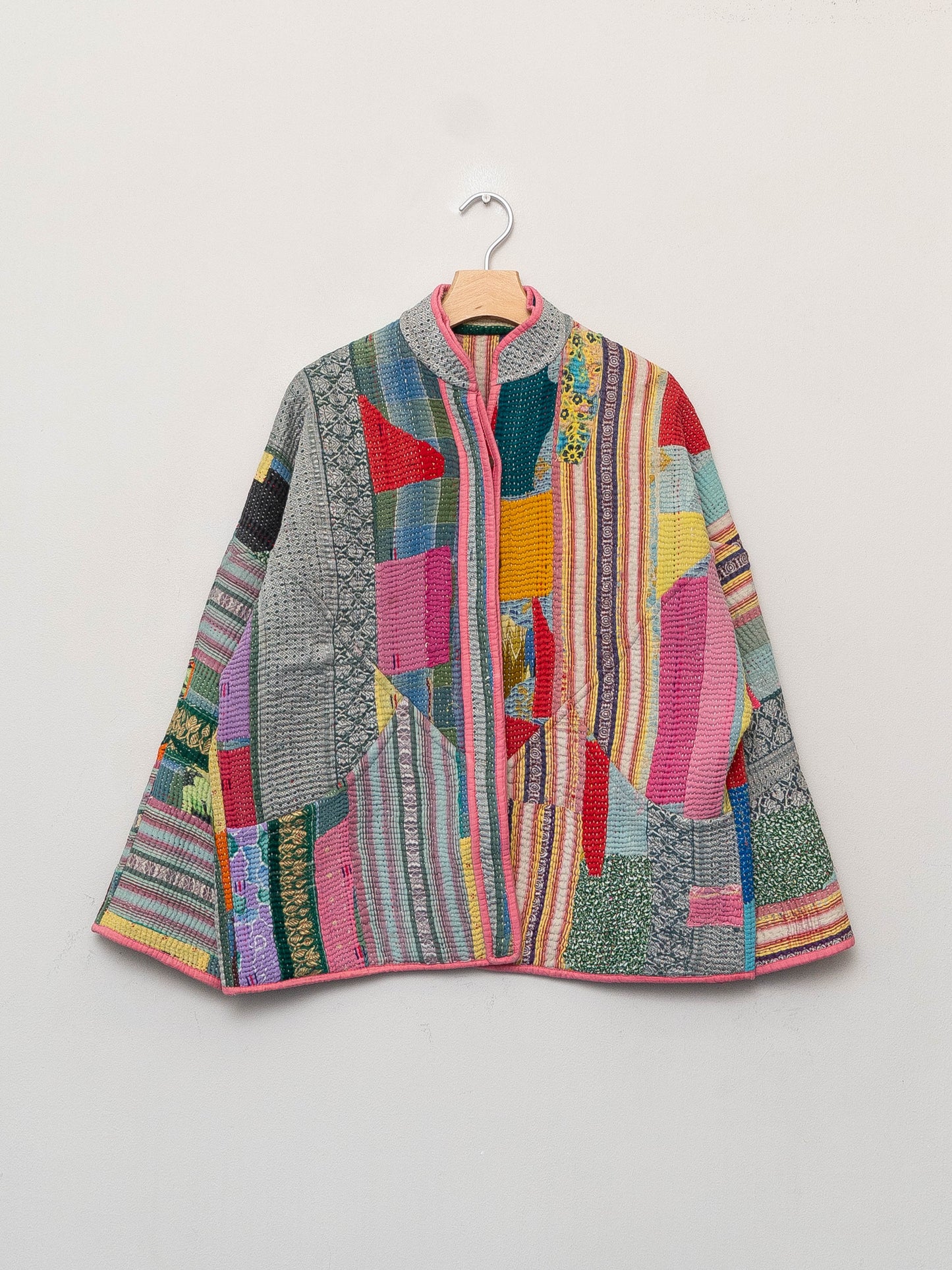 The Ladhiya Quilted Patchwork Kantha Jacket