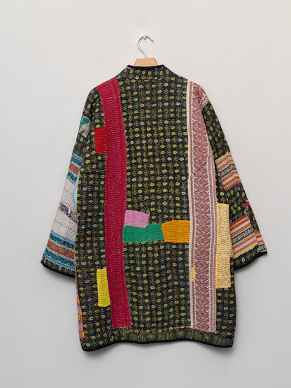 The Sai Quilted Patchwork Kantha Coat