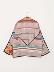 The Ladhiya Quilted Patchwork Kantha Jacket