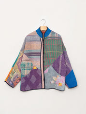 The Ladhiya Quilted Patchwork Kantha Jacket