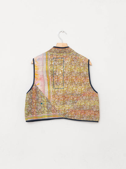 The Kaira Quilted Patchwork Kantha Vest