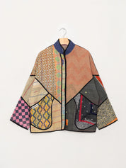 The Ladhiya Quilted Patchwork Kantha Jacket