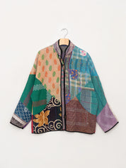 The Ladhiya Quilted Patchwork Kantha Jacket