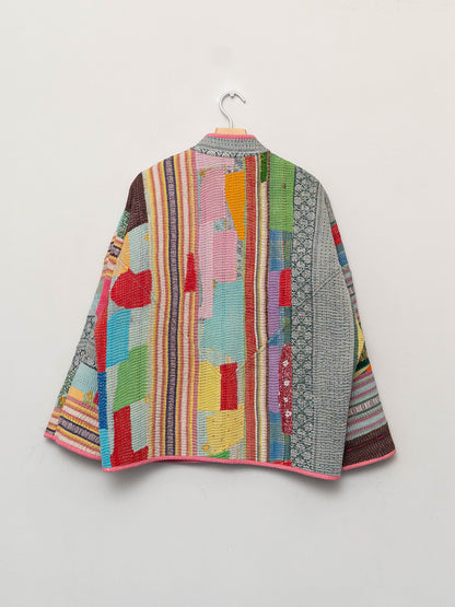 The Ladhiya Quilted Patchwork Kantha Jacket